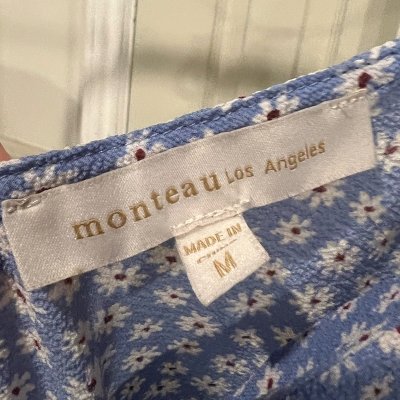 Blue Floral Full Length Dress - Picture 2 of 4